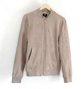 H&amp;M Suede Bomber Jacket