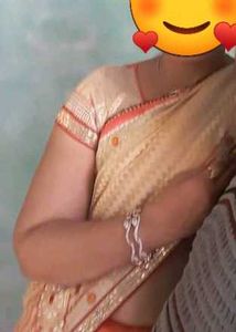 Coral Cream Saree❤️🎊