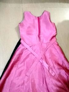 Pink And Navyblue Gown .