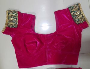 PINK VELVET LEHENGA CHOLI🩷