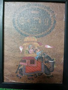 Framed Indian Elephant Art Storage Box