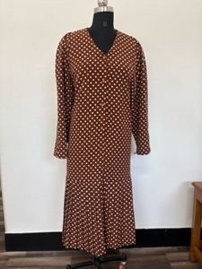 Vintage Polka Dot Midi Dress