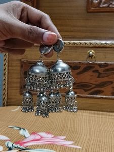 Silver Metallic Jhumka