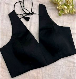 Cotton Padded Criss Cross Drawstring Blouse