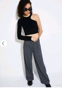 Black One Side Cut Top