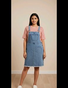 Denim Dungaree Dress