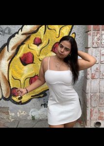 Zara white mini dress 🎀🦢🤍