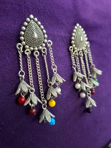 Silver Oxidised Beautiful Trendy Group of Jhumki