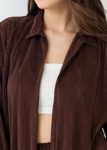 Brown Plisse Co-ords Set | M size