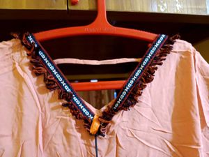 Peach Lace Detailed Neck