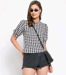 Bold Geometric Top For Women