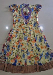 Floral Ethnic blue gown