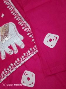 Pink Embroidered Kurta
