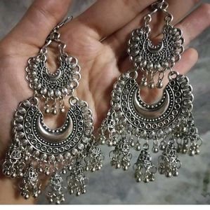 Combo Of Chandbaliya &amp; Mat Finish Necklace For Wom