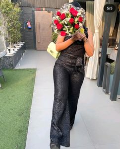Black Jumpsuit With Heavy Sequence Work