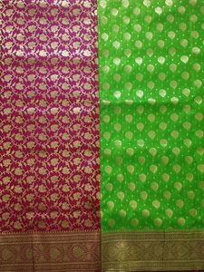 Patli Pallu Banarasi Silk Saree