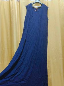 Navy Blue Sleeveless Maxi Dress