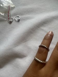 Twisted Silver Toe rings