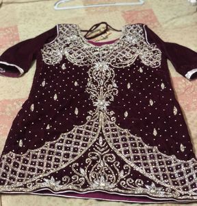Elegant Burgundy Indian Outfit