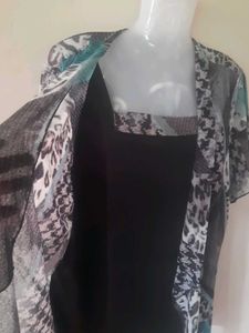 Sheer Printed Cardigan