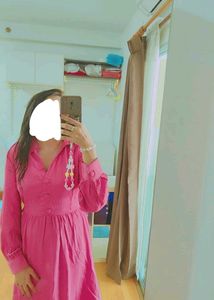 Pink Fit &amp; Flare Dress