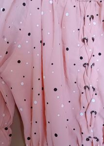 A Peach Printed Dress