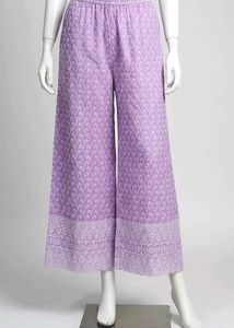 Lavender Eyelet Wide Leg Pants