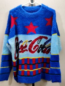 imported vintage  Coca-Cola fuzzy sweater