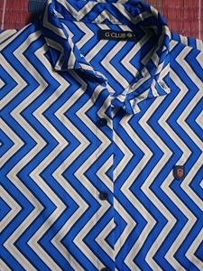 Blue Zig-Zag Shirt