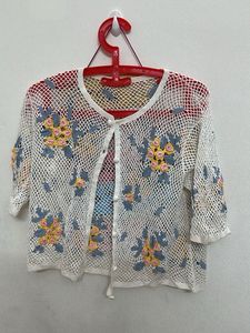 Crochet Floral Cardigan