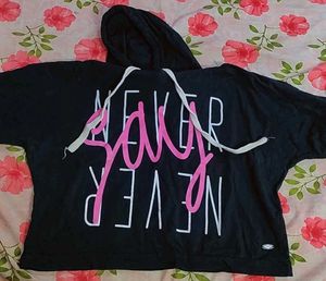 Black Hooded Tshirt