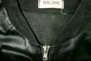 bomber faux leather jacket