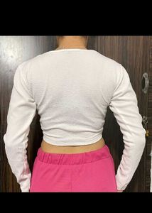 White Long Sleeve Top