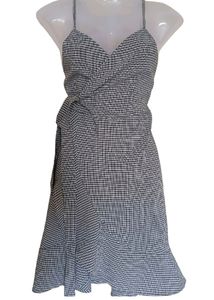 Checkered Wrap Dress
