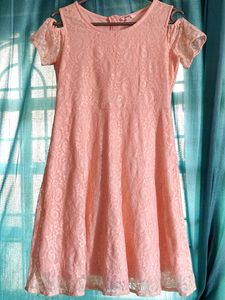Beautiful Pink Lace Dress - Short Western Wear