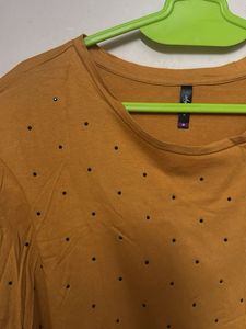 Casual Top with Black Stone Embelishments