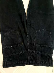 Combo Of Wide Leg Black Jeans And Top