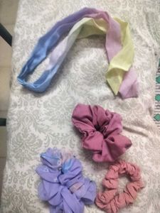 Scrunchies With A Ribbon (Home Made)