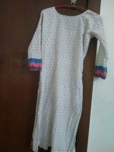 Kurta With Neck Embroidery