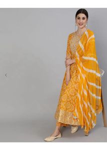 Yellow Anarkali