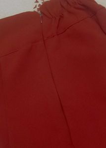 Red high-waisted pants