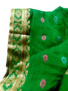 Green &amp; Gold Readymade Blouse