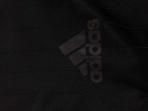 Adidas Black &amp; White Striped Jersey - Size M