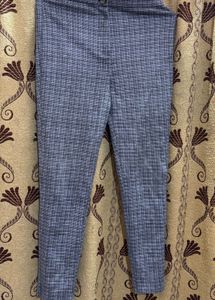 Check Zara Pants In Grey And Black Color
