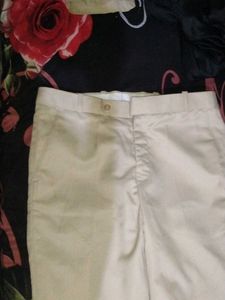 Beige Straight Leg Pants