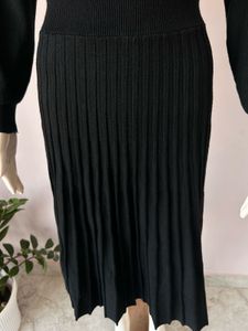 Black Korean Sweater Dress