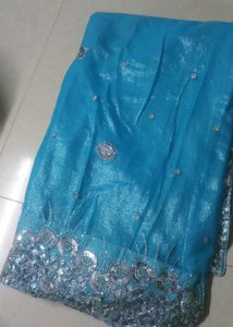Glittering Net Saree