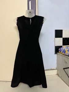 Korean Black Flared One Piece