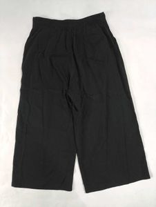 Black Wide Leg Women&#39;s Plazzo | Free Size