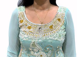 Aqua Embroidered Salwar Kameez Suit